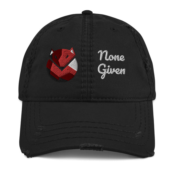 Fox - None Given Distressed Dad Hat