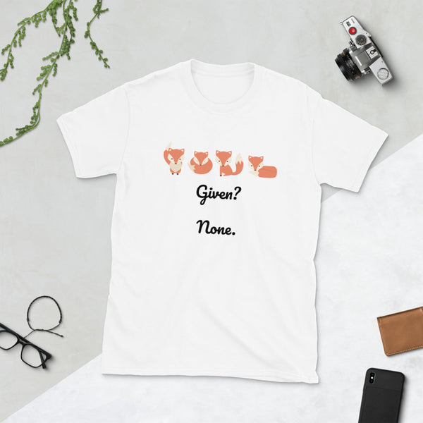 Don't give a FOX. Short-Sleeve Unisex T-Shirt. Secure checkout with Visa or MasterCard.