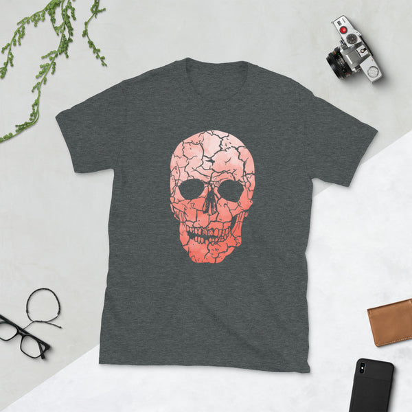 Coral Skull Ring-Spun Cotton Short-Sleeve Unisex T-Shirt