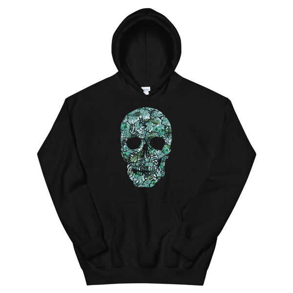 Blue Flowered Skull Ultra Soft Unisex Hoodie