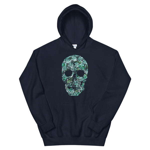 Blue Flowered Skull Ultra Soft Unisex Hoodie