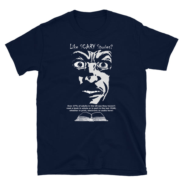 SCARY Stories Short-Sleeve Unisex T-Shirt. Secure checkout with MasterCard or Visa.