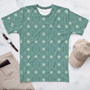 Geographic Line Design Men's T-shirt