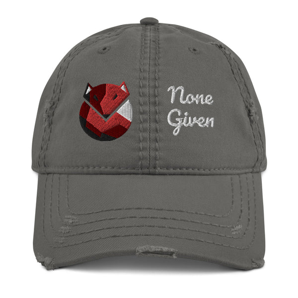 Fox - None Given Distressed Dad Hat