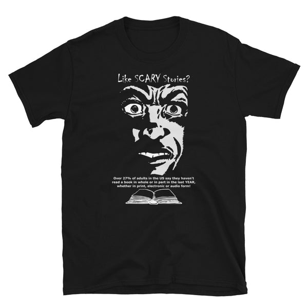 SCARY Stories Short-Sleeve Unisex T-Shirt. Secure checkout with MasterCard or Visa.