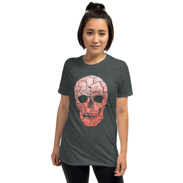 Coral Skull Ring-Spun Cotton Short-Sleeve Unisex T-Shirt