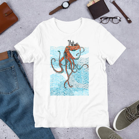 Seattle's Monster of the Deep. Octopus City Original Short-Sleeve Unisex T-Shirt